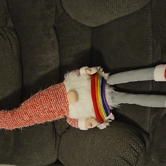 Rainbow Santa Christmas Gnome Weighted Ledge Decor - Picture 6 of 12